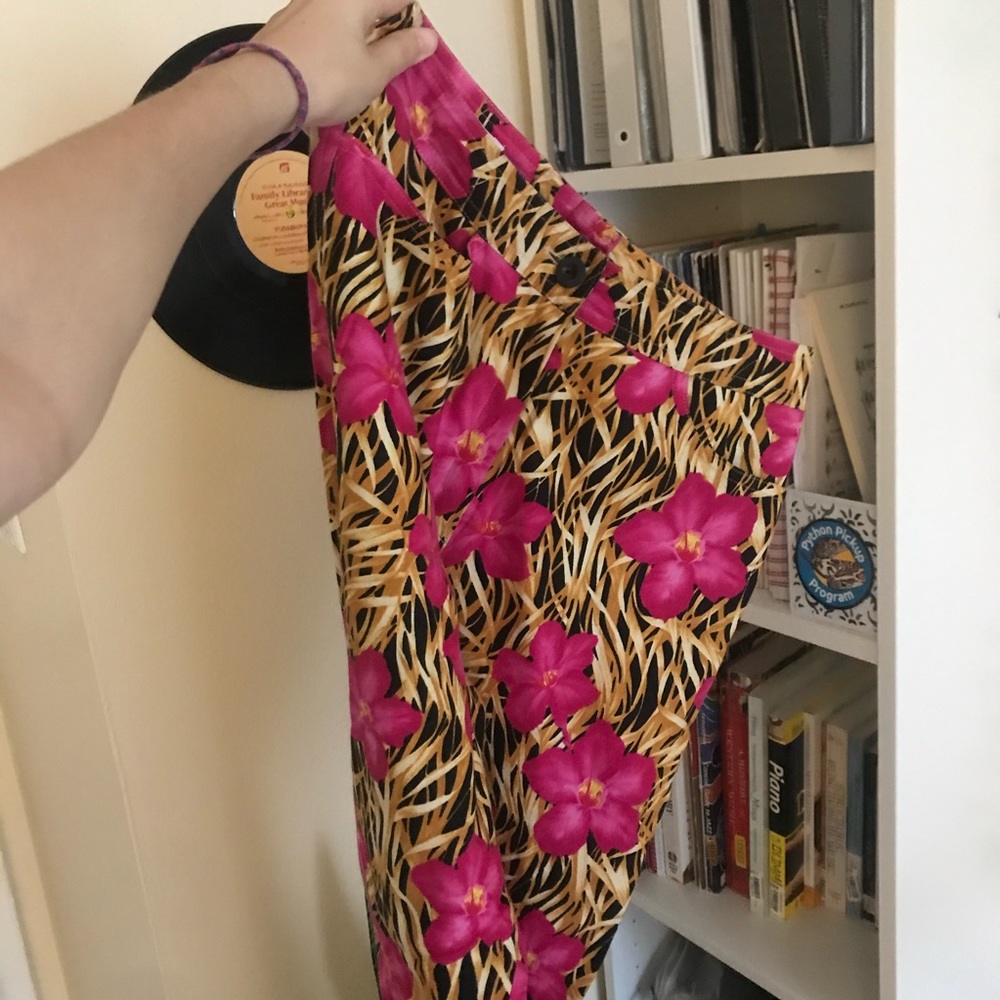 vintage escada floral pants | size 34 - Picture 3 of 11